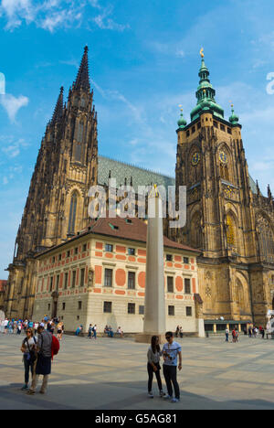 St Vitus Cathedral, 3. Hof, Hrad, Schloss Hradcany, Prag, Tschechische Republik, Europa Stockfoto