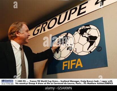 France 98 World Cup Auslosung, Le Carrousel du Louvre, Paris Stockfoto