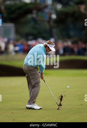 Brandt Snedeker der USA am zweiten Tag der Open Championship 2012 im Royal Lytham & St. Annes Golf Club, Lytham & St. Annes. Stockfoto