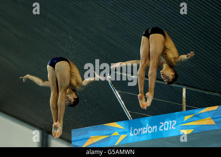 Olympische Spiele - London 2012 - tauchen Übungsbeispiel - Aquatics Centre Stockfoto