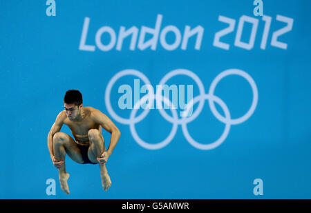 Olympische Spiele - London 2012 - tauchen Übungsbeispiel - Aquatics Centre Stockfoto