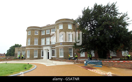 Renovierte William Morris Gallery-Vorschau. Eine allgemeine Ansicht der renovierten William Morris Gallery in Walthamstow, East London. Stockfoto