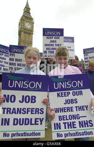 London-Dudley Krankenhaus Streik Stockfoto