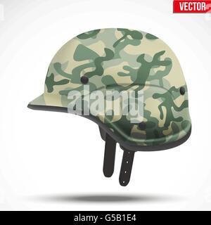 Moderne militärische Tarnung Helm. Seitenansicht. Stock Vektor