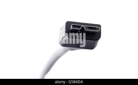 SuperSpeed USB Micro-B Stecker für computing digitalen Anschluss Universal Serial Bus-Datenübertragung Stockfoto