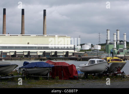 General Stock, Nordirland. Ballylumford Power Station, Larne Co Antrim Stockfoto