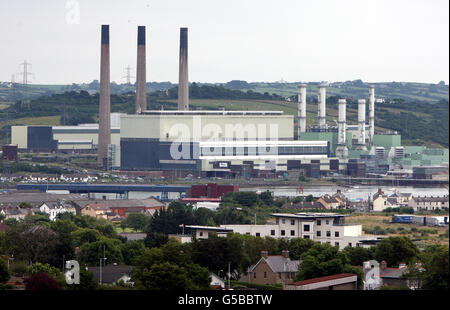 Kraftwerk Ballylumford, Larne Co Antrim Stockfoto