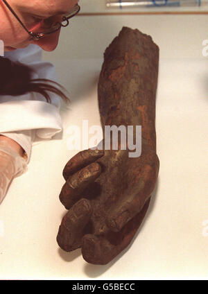 Museum von London römische Bronze arm Stockfoto