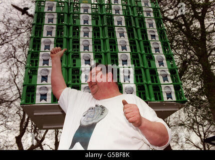 Milchmann Kiste Datensatz Stockfoto