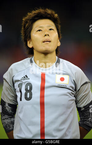 Olympische Spiele In London, Tag 4. Japans Torhüter Ayumi Kaihori Stockfoto