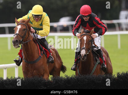 Gold-Fähigkeit (rechts) von Robbie Colgan geritten gewinnt die Tote Pick Six Maiden Hürde während thetote.com Galway Plate Day des Galway Summer Festival auf Galway Racecourse, Ballybrit. Stockfoto