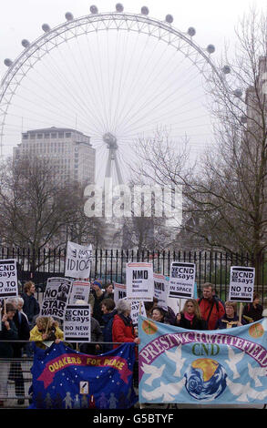 CND Demonstrant Stockfoto