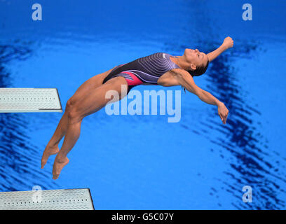 Italiens Tania Cagnotto im Einsatz während der 3-m-Springbord-Halbfinalrunde im Aquatic Center Stockfoto