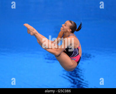 Italiens Tania Cagnotto im Einsatz während der 3-m-Springbord-Halbfinalrunde im Aquatic Center Stockfoto