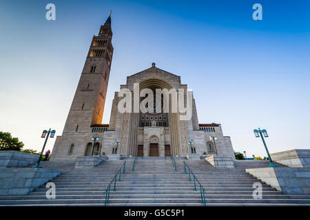 Die Basilica des nationalen Schreins der Unbefleckten Empfängnis in Washington, DC. Stockfoto