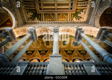 Das Innere der Library of Congress in Washington, DC. Stockfoto