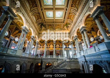 Das Innere der Library of Congress in Washington, DC. Stockfoto