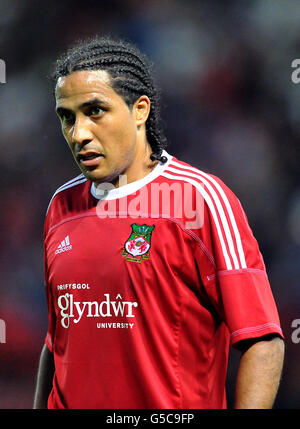 Fußball - vor der Saison freundlich - Wrexham gegen Coventry City - The Racecourse Ground. Chris Westwood, Wrexham Stockfoto