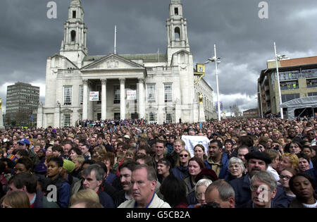 Unterhaltung - feiern South Africa Festival - Nelson Mandela - Millennium Square - Leeds Stockfoto