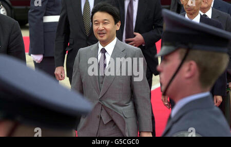 Kronprinz Naruhito Besuch Stockfoto