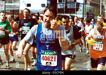 London-Marathon-Teilnehmer Stockfoto