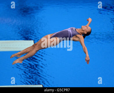 Italiens Tania Cagnotto im Einsatz beim 3-m-Springbord-Finale der Frauen im Aquatic Center Stockfoto