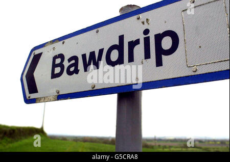 Melden Sie sich Bawdrip Somerset Stockfoto