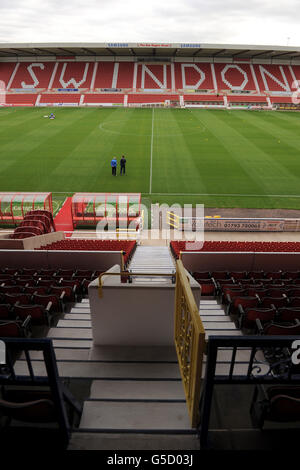 Fußball - vor der Saison freundlich - Swindon Town V Crystal Palace - The County Ground. Gesamtansicht des County Ground, Heimstadion des Swindon Town FC Stockfoto