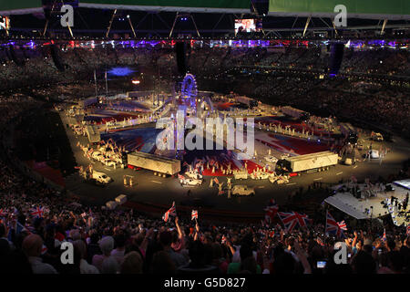 Die Abschlussfeier der Olympischen Spiele 2012 in London im Olympiastadion London. Stockfoto