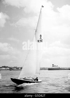 Zusammenarbeit Drachenklasse yacht Stockfoto