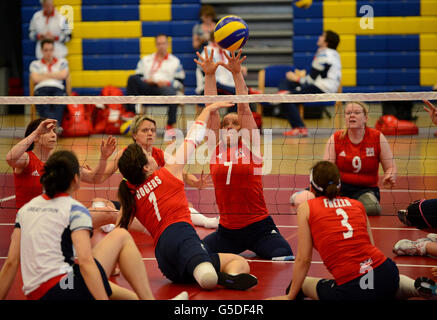 Paralympics - Team GB Athleten - Bad Sport Berufsbildungsdorf Stockfoto