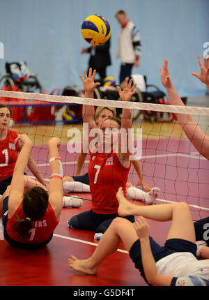 Paralympics - Team GB Athleten - Bad Sport Berufsbildungsdorf Stockfoto