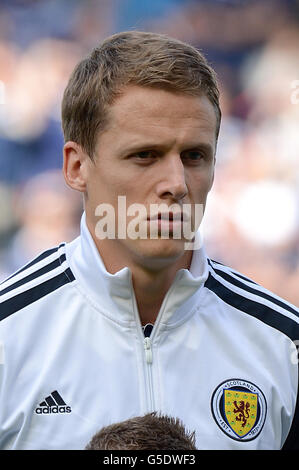 Fußball - FIFA Fußball-Weltmeisterschaft 2014 Qualifikation - Europa Gruppe A - Schottland / Serbien - Hampden Park. Christophe Berra, Schottland Stockfoto