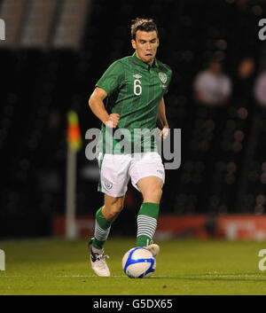 Seamus Coleman der Republik Irland und Everton im Kampf gegen den Oman während des International Friendly im Craven Cottage, London. Stockfoto