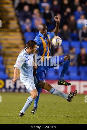 Fußball - Npower League One - Shrewsbury Town gegen Coventry City - indication Wiese Stockfoto