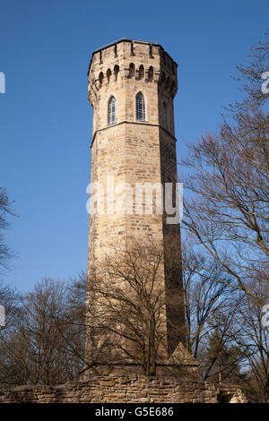 Vincketurm tower, Aussichtsturm, Hohensyburg, Syburg, Dortmund, Ruhrgebiet, Nordrhein-Westfalen, PublicGround Stockfoto