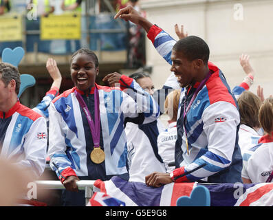 Olympischen Spiele in London - Athleten Siegesparade Stockfoto