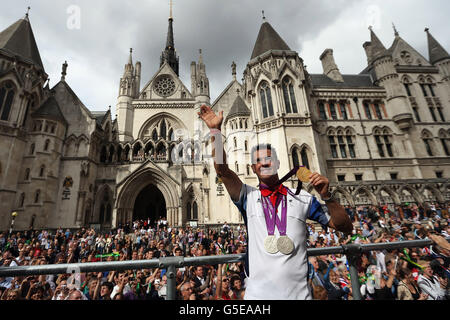 Olympischen Spiele in London - Athleten Siegesparade Stockfoto