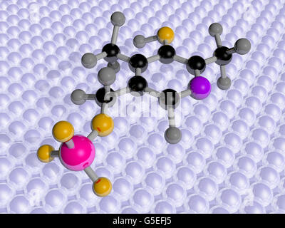 Molekulare Wissenschaft 3D Darstellung von Vitamin B6 Stockfoto