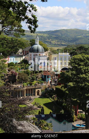 Portmeirion Dorf in Nord-Wales Stockfoto