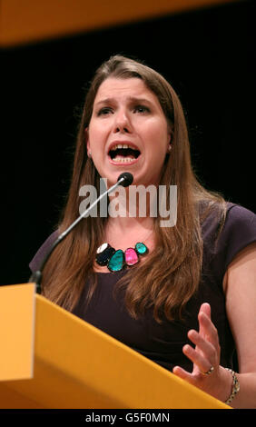 Jo Swinson spricht vor der Liberaldemokratischen Jahreskonferenz in Brighton. Stockfoto