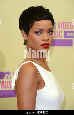 MTV Video Music Awards 2012 - Ankunft - Los Angeles. Rihanna bei den MTV Video Music Awards im Staples Center, Los Angeles. Stockfoto