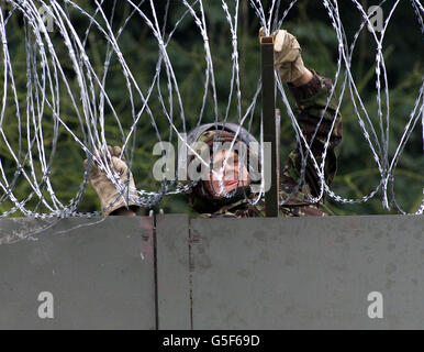 Sicherheit Drumcree Kirche Stockfoto