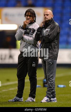 Fußball - Npower League One - Shrewsbury Town gegen Coventry City - indication Wiese Stockfoto