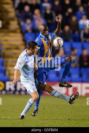 Fußball - Npower League One - Shrewsbury Town gegen Coventry City - indication Wiese Stockfoto