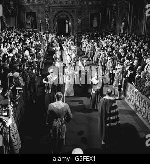 Politik - Zustand-Öffnung des Parlaments - Palast von Westminster Stockfoto