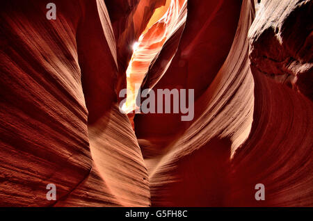 Ich hatte eine absolut beeindruckende Zeit im Antelope Canyon, Arizona. Es war so unglaublich, dass diese Slotcanyon entdecken Stockfoto