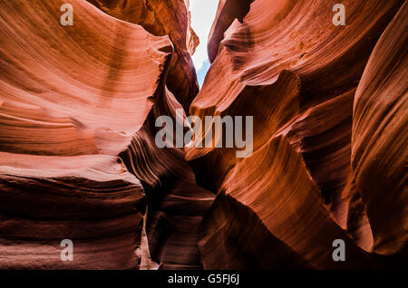 Ich hatte eine absolut beeindruckende Zeit im Antelope Canyon, Arizona. Es war so unglaublich, dass diese Slotcanyon entdecken Stockfoto