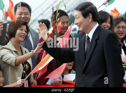 Chinesisch-PM Besuch Dublin Stockfoto