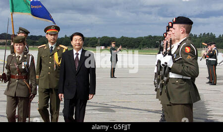 Chinesisch-PM Besuch Dublin Stockfoto